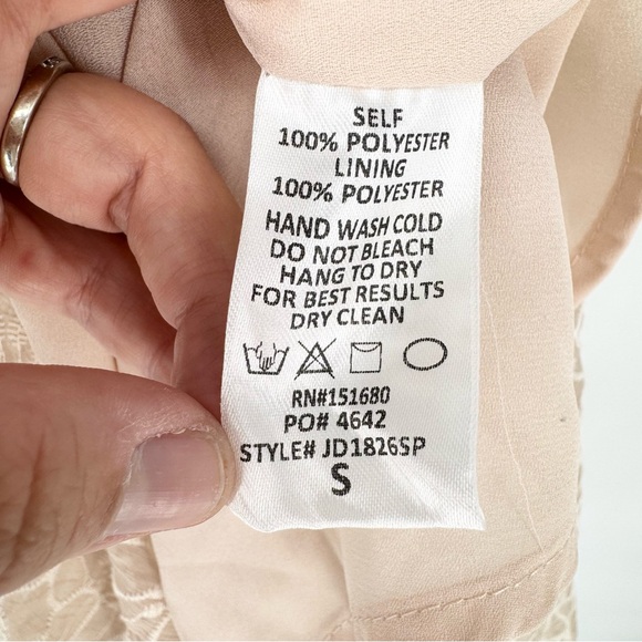 NWT Petal & Pup STORIA Whimsy Multi Tiered Lace Midi Dress Cream Sz S Coquette - Picture 14 of 14